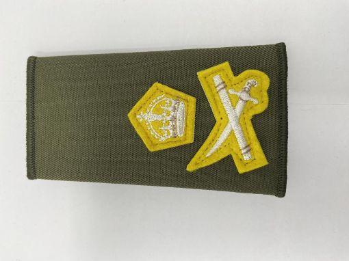 Picture of The Royal Lancers Rank slide - Olive - Lt General (No title) - Mounted - Tudor Crown