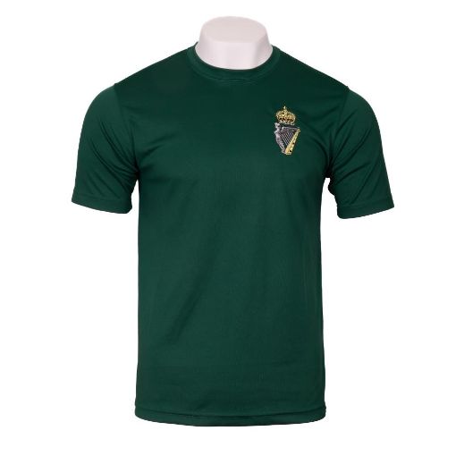 Picture of RL Bottle Green Wicking T-Shirt - Sqn B - Emb Badge on Left Chest - Large - Tudor Crown