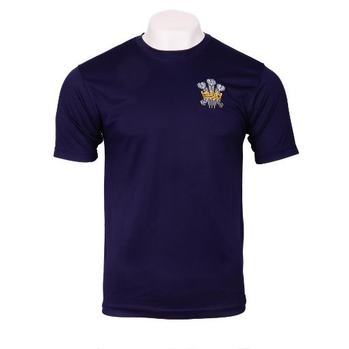 Picture of RL Oxford Navy Wicking T-Shirt - Sqn D - Emb Badge on Left Chest with Print on Reverse - Large