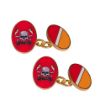 Picture of Cufflinks - The Royal Lancers Enamelled Chain - Supplied in Box