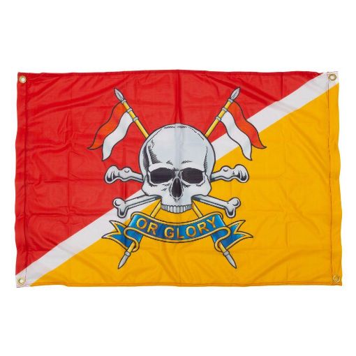 Picture of Royal Lancers - Flag Knitted polyester with cap badge in centre  